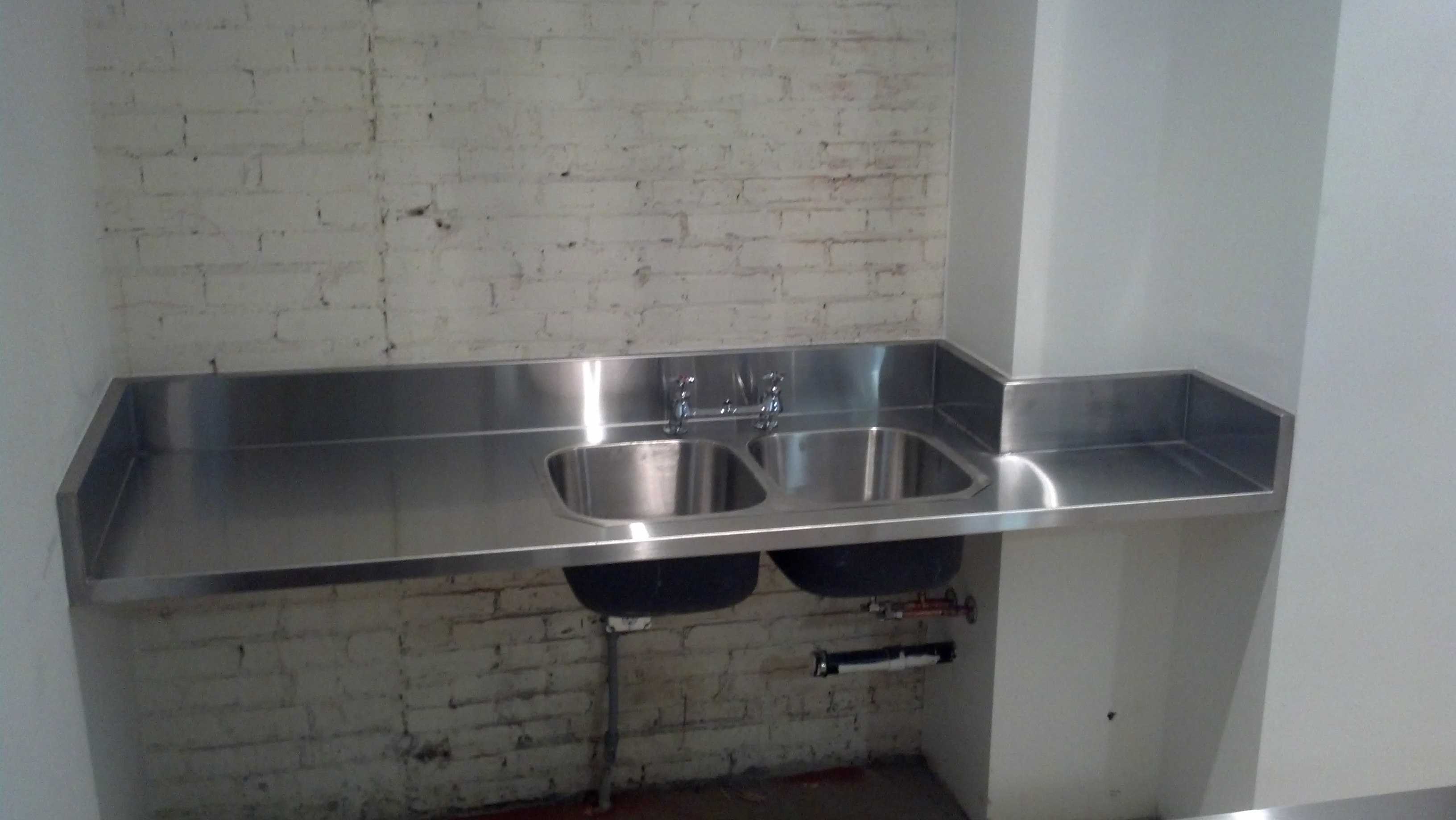 Stainless Countertop with Double Sink