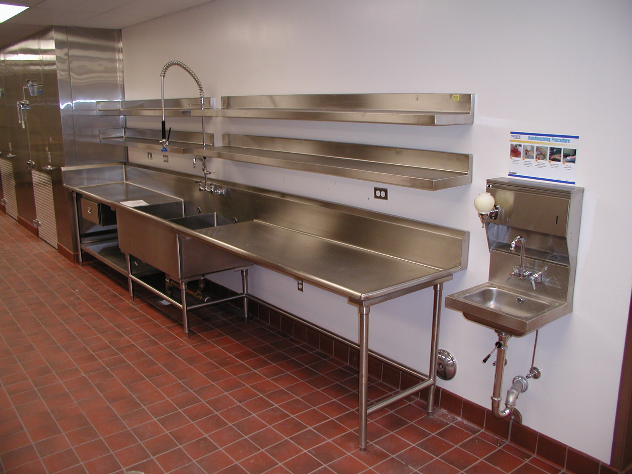 Stainless Steel Shelves and Table