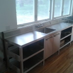 Stainless Steel Dual Sink Cabinet and Top