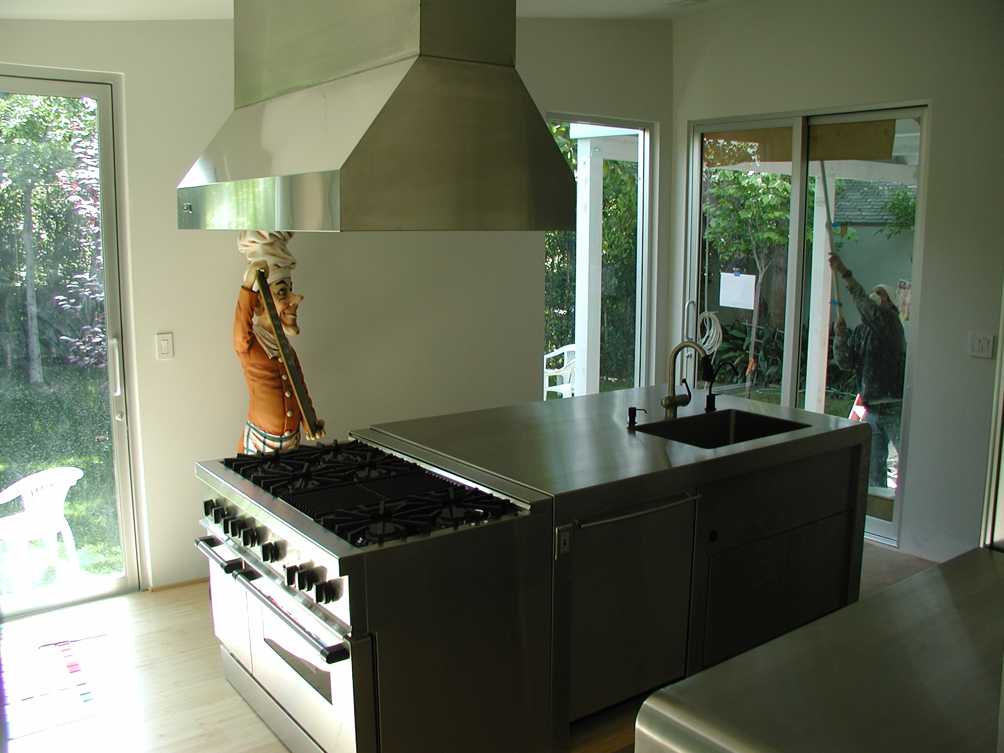 Stainless Island with Hood
